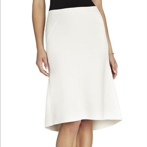 BCBG Manon seamed panel skirt white-cream